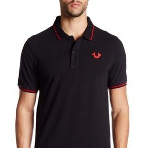 black and red true religion shirt